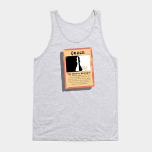 The Stealthy Strategist Chess Queen Trading Card Tank Top